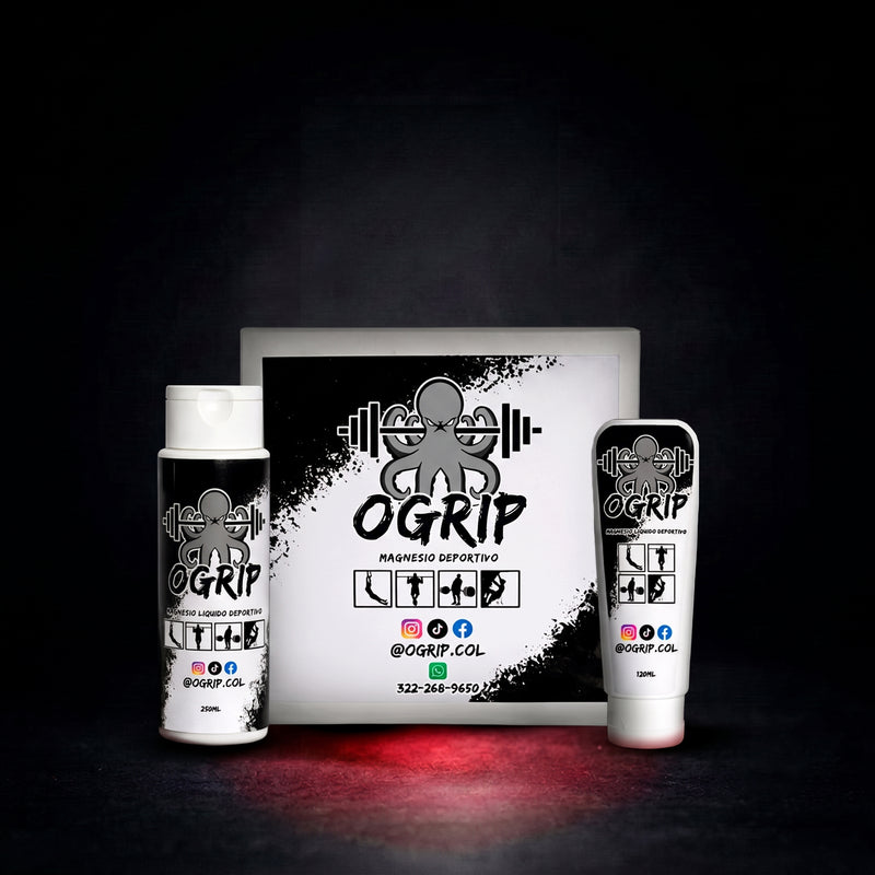 COMBO PROMOCION!! MAGNESIO LIQUIDO 250ML + MAGNESIO LIQUIDO 120ML + CAJA DE MAGNESIO DEPORTIVO | 8 UNIDADES